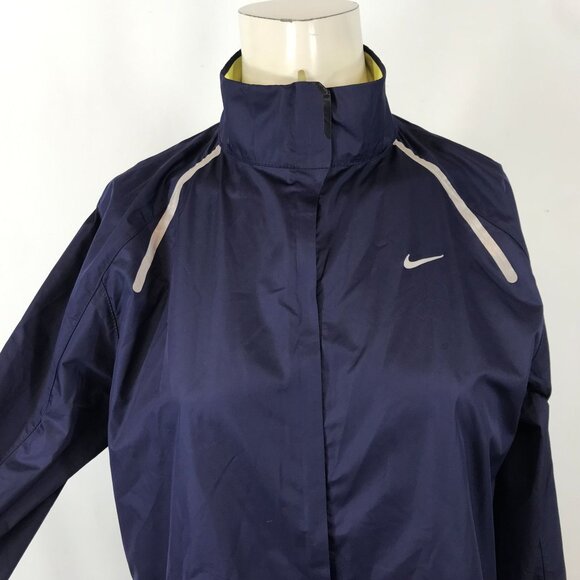 NIKE STROM FLY ~ WOMENS LARGE ~ BLUE REFLECTIVE LIGHT WEIGHT JACKET 425089-547 - Picture 2 of 8